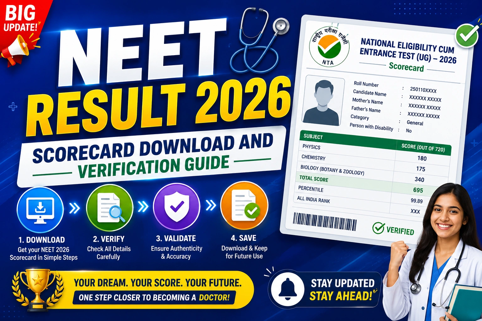 NEET Result 2026: How to Download Scorecard and Verify Information